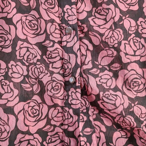 Apt 9 Womens Blouse Multi-Color Size Medium 100% Polyester Buttons - Picture 11 of 12